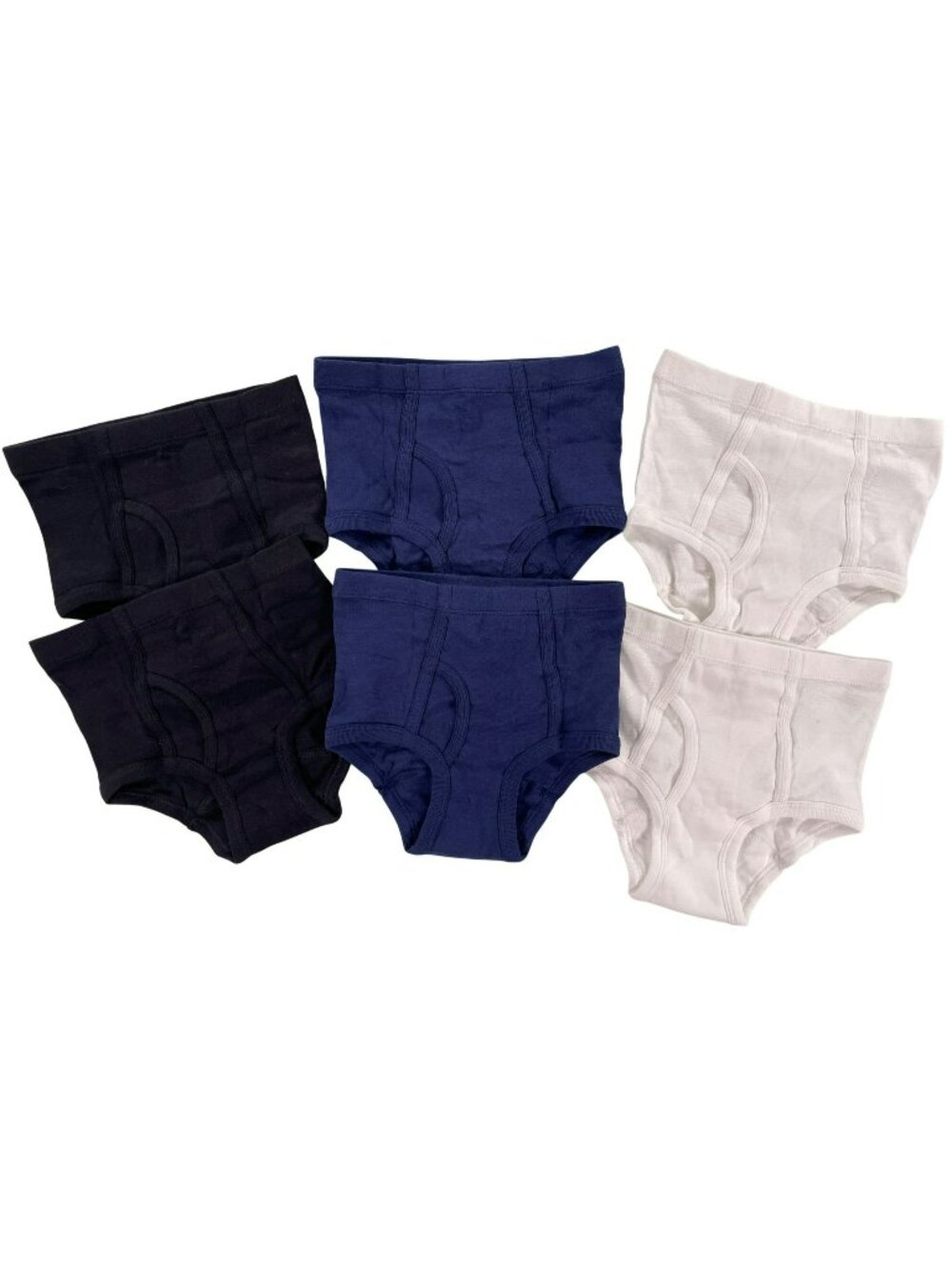 Hanna Andersson 6-Pack Organic Cotton Classic Briefs Blk Navy Wht Boys Sz S NEW